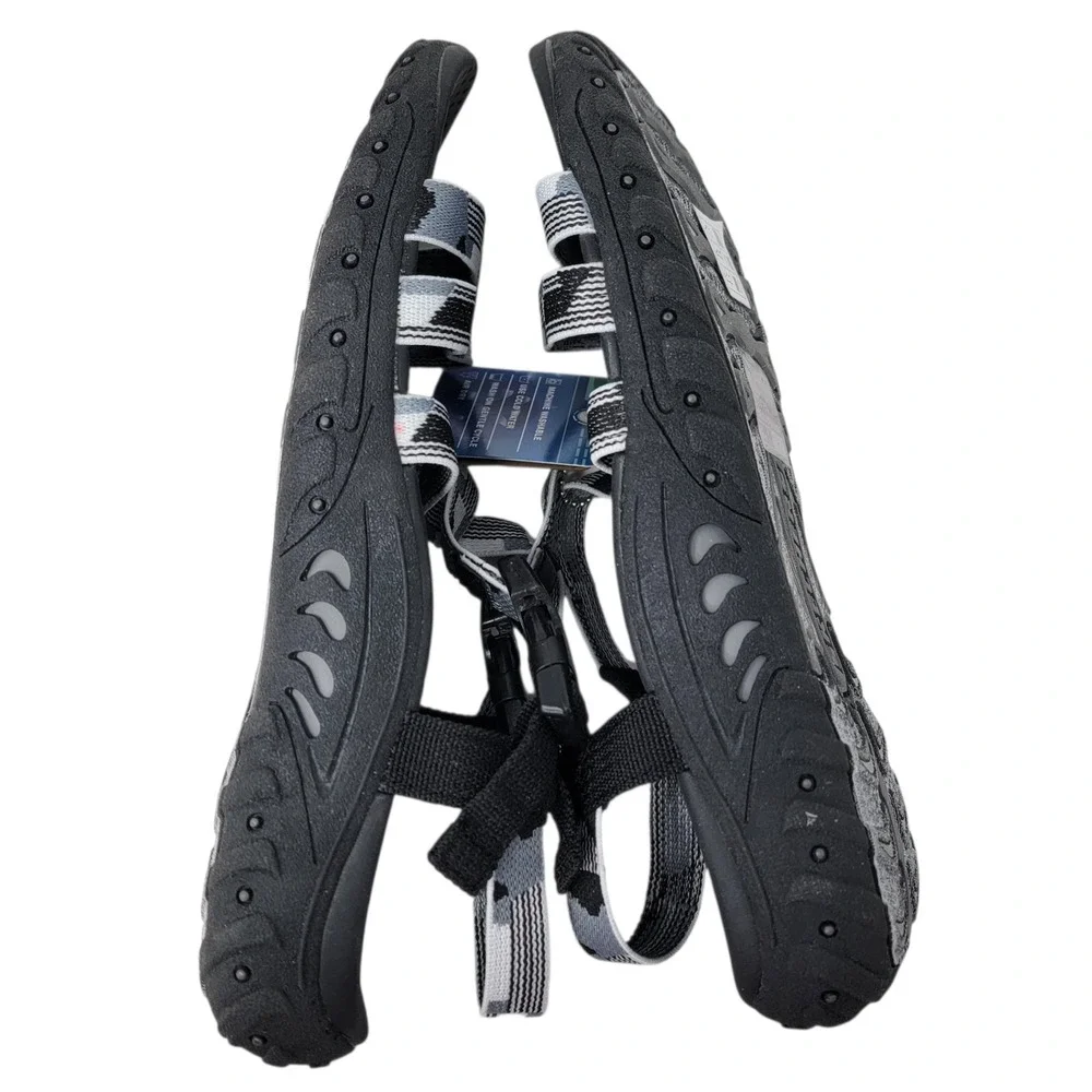 Skechers Reggae Color Fuze Sandals Womens‎ 8 Black White Outdoor Strappy New